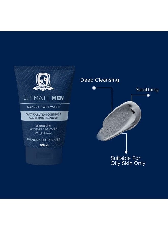 THE BEARD STORY - Ultimate Expert Face Wash For Men ; Activated Charcoal Deep Cleansing Face Wash ; For Beard & For Face ; For Oily Skin ; 100G - Image 1