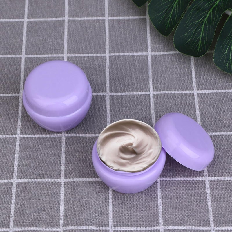 25pcs 10g Purple Mushroom Cosmetic Creams Jars Plastic Refillable Leak-proof Containers for Travel Skincare Samples - Image 4