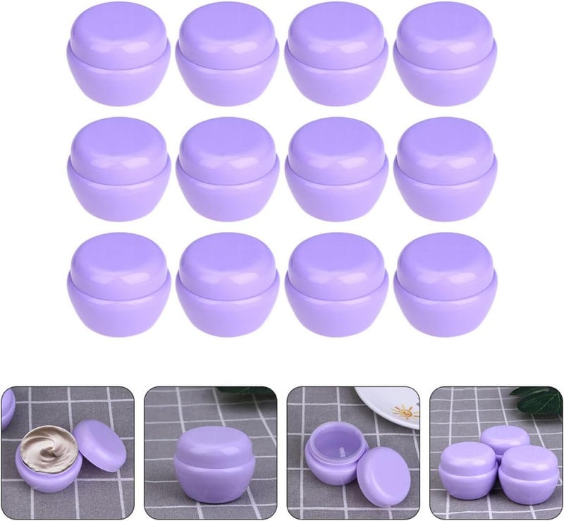 25pcs 10g Purple Mushroom Cosmetic Creams Jars Plastic Refillable Leak-proof Containers for Travel Skincare Samples - Image 5