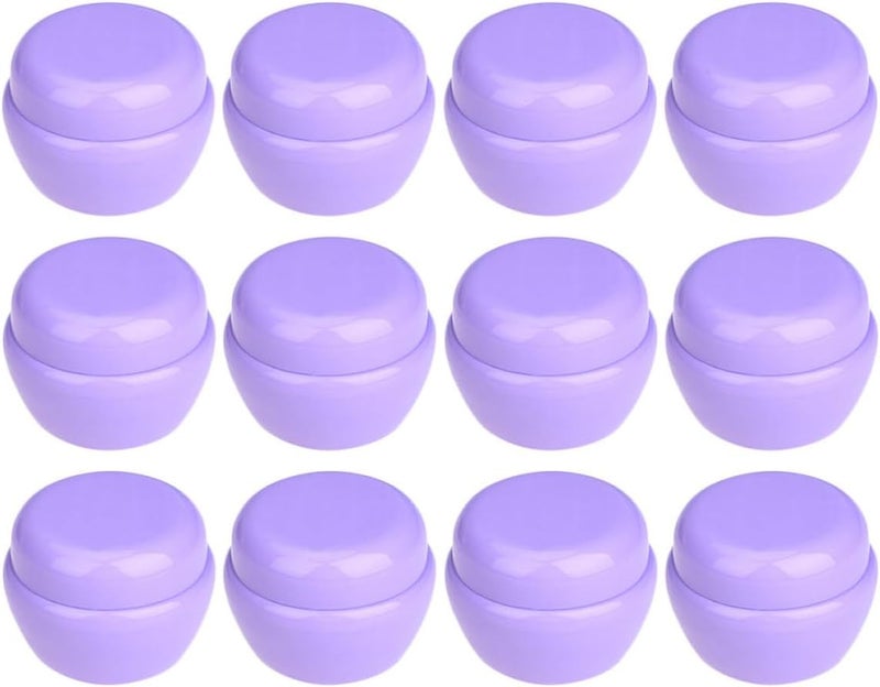 25pcs 10g Purple Mushroom Cosmetic Creams Jars Plastic Refillable Leak-proof Containers for Travel Skincare Samples - Image 1