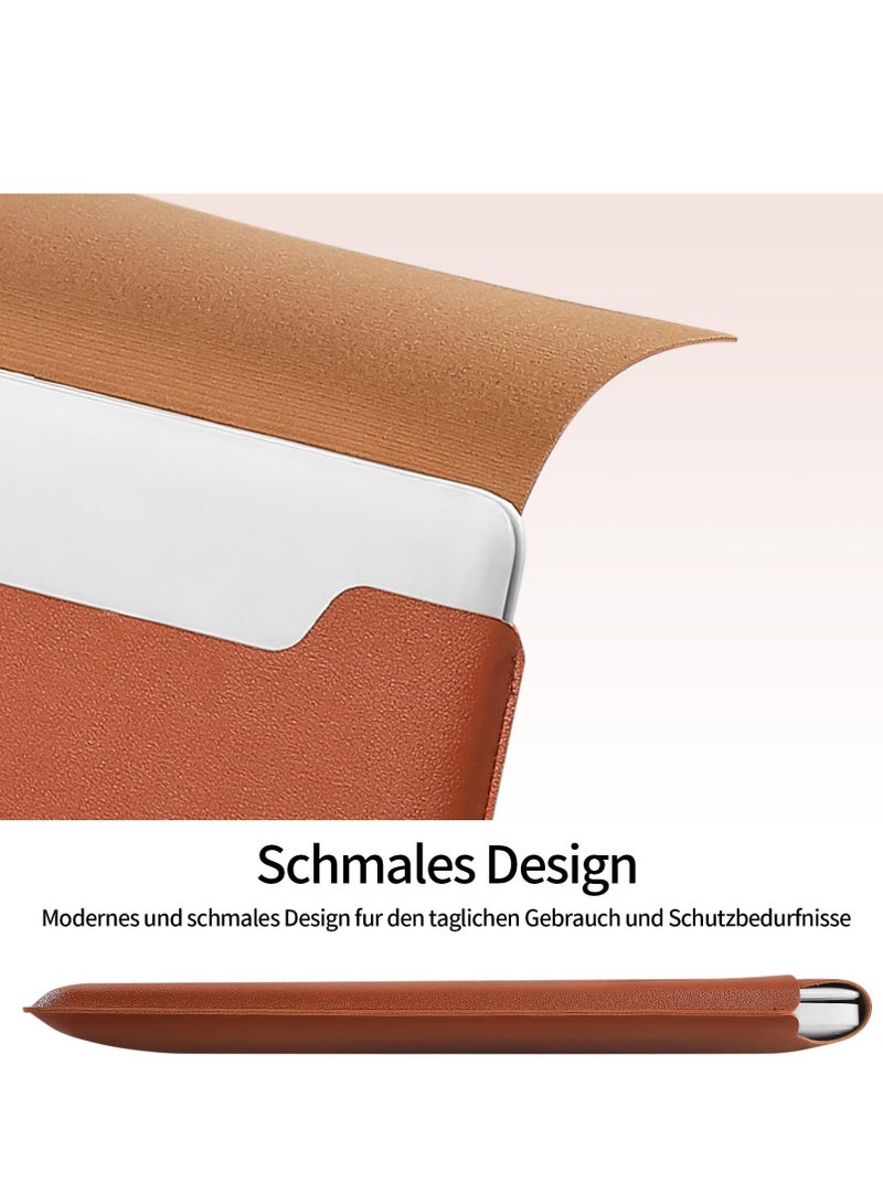 13.3-14" Laptop Sleeve Padded Laptop Case Thin Portable Versatile Laptop Case Bag Compatible with Laptop 2022 Pro 14 Inch/2015 Pro 13.3 Inch (Brown) - Image 5