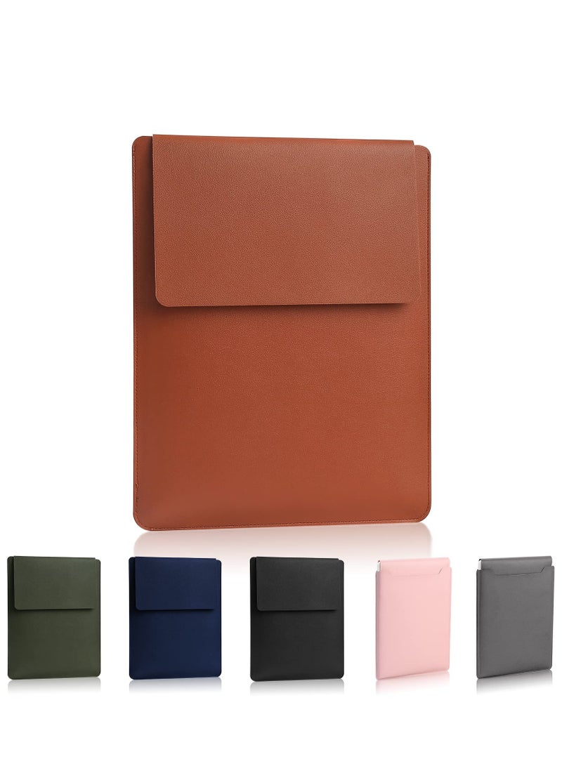 13.3-14" Laptop Sleeve Padded Laptop Case Thin Portable Versatile Laptop Case Bag Compatible with Laptop 2022 Pro 14 Inch/2015 Pro 13.3 Inch (Brown) - Image 1