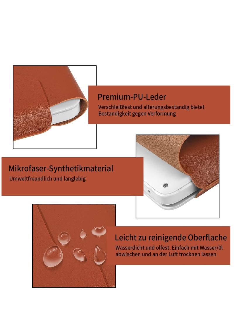 13.3-14" Laptop Sleeve Padded Laptop Case Thin Portable Versatile Laptop Case Bag Compatible with Laptop 2022 Pro 14 Inch/2015 Pro 13.3 Inch (Brown) - Image 4