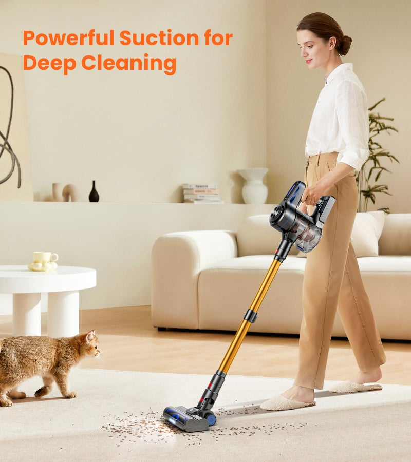 NADALY Cordless Vacuum Cleaner for Home, 500W 40KPA Stick Vacuum Cordless with 45Mins Runtime, Anti-Tangle, Lightweight, 1.5L Dust Cup, 8-in-1 Rechargeable Vacuum for Hardwood Floor Carpet Pet Hair - Image 2