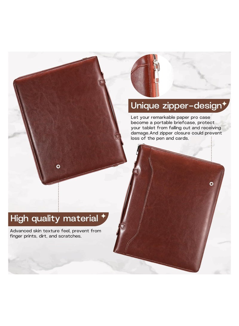 general Case Compatible with Remarkable Paper Pro 11.8 inch 2024 - Business Handheld Design Upgraded PU Leather Sleeve with Zip and Pen Holder - Image 5