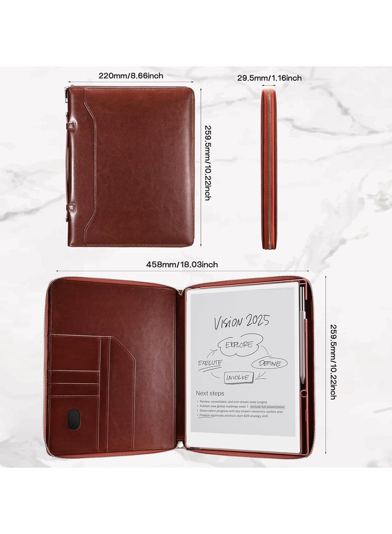 general Case Compatible with Remarkable Paper Pro 11.8 inch 2024 - Business Handheld Design Upgraded PU Leather Sleeve with Zip and Pen Holder - Image 4