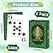 Wkchxd Playing Cards 2 Pack Deck of Cards Large Print Playing Cards Easy to Shuffle Premium Poker Cards for Card Games Family Game Night Table Magic Casino Theme Party Supplies Green Red - Image 4