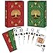 Wkchxd Playing Cards 2 Pack Deck of Cards Large Print Playing Cards Easy to Shuffle Premium Poker Cards for Card Games Family Game Night Table Magic Casino Theme Party Supplies Green Red - Image 2