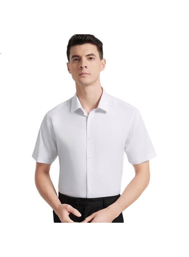 ROMON Luomeng [Machine Washable Ice Silk] Cotton Short-Sleeve Shirt For Men, Business Casual Half-Sleeve Shirt For Young And Middle-Aged Men, Dad'S Top, Men'S Clothing - Image 1