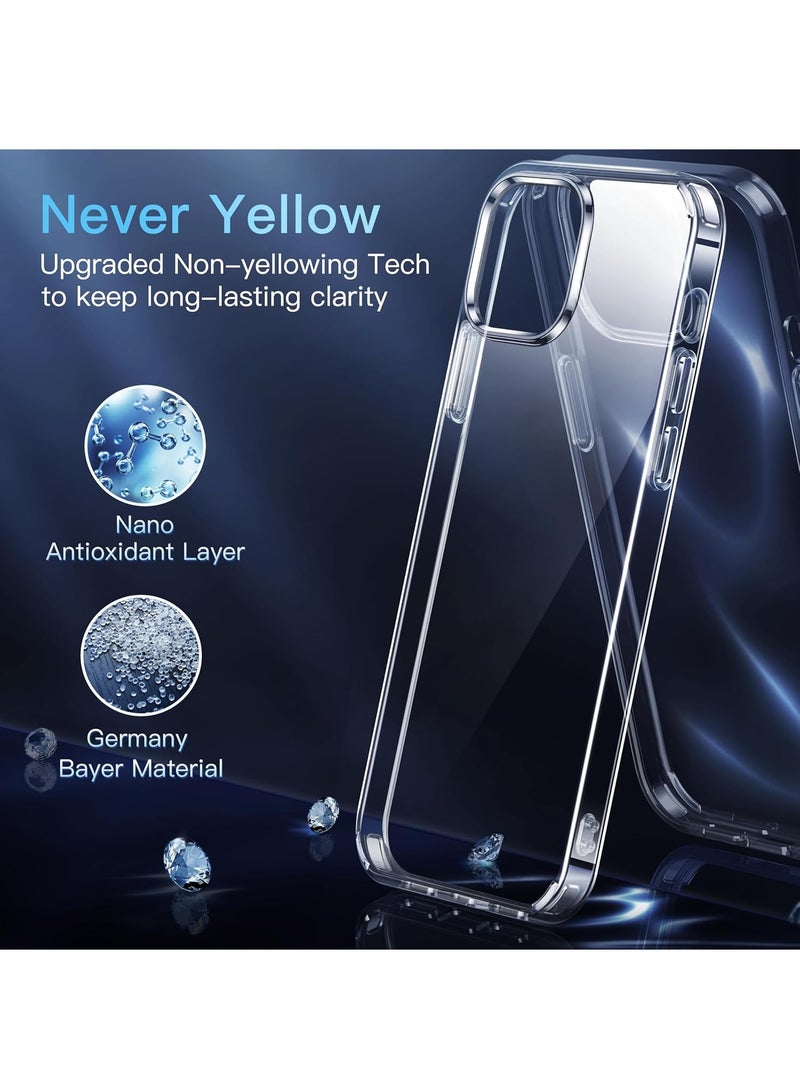 DUSALA For iPhone 13 Pro Case Crystal Clear, [Never Yellow Technology] [12FT Mil-Grade Protection] Transparent Slim Cover Women Men for iPhone 13 Pro Phone Case 6.1 inch, Clear - Image 2