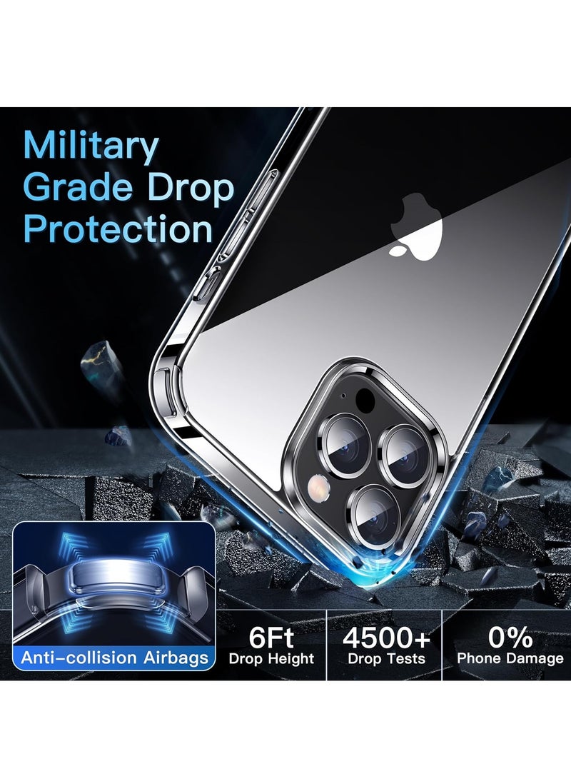 DUSALA For iPhone 13 Pro Case Crystal Clear, [Never Yellow Technology] [12FT Mil-Grade Protection] Transparent Slim Cover Women Men for iPhone 13 Pro Phone Case 6.1 inch, Clear - Image 3