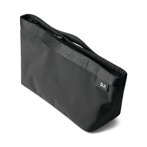 DailyObjects Small Pivot Carry All Pouch for Men and Women |Zippered Compartment|Lightweight|Water Repellent|Portable| Recycled Nylon| Concealed Handles| for Daily Use/Travel (Black) - Image 2