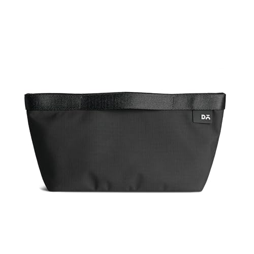 DailyObjects Small Pivot Carry All Pouch for Men and Women |Zippered Compartment|Lightweight|Water Repellent|Portable| Recycled Nylon| Concealed Handles| for Daily Use/Travel (Black) - Image 1