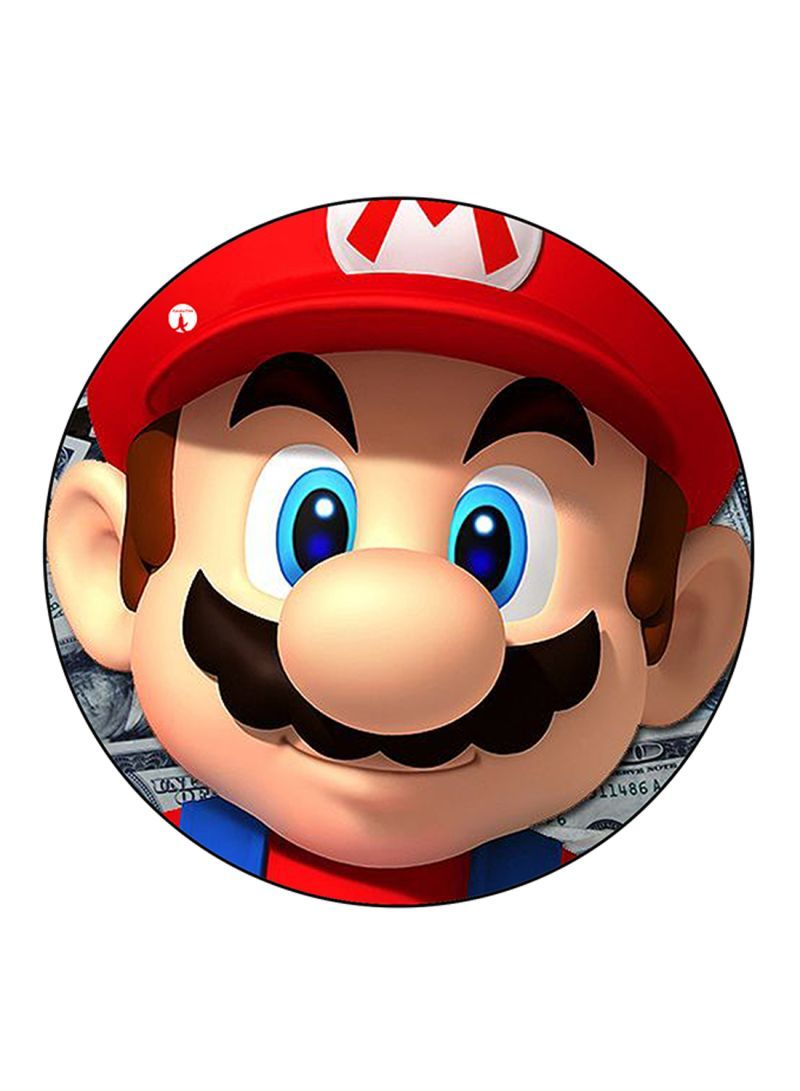 RKN The Video Game Super Mario Printed Mouse Pad Round  Multicolour