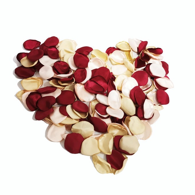 200PCS SILK ROSE PETALS FAKE SCATTER PETALS BURGUNDY GOLD PINK FLOWER PETALS FOR WEDDING FLOWER GIRL BASKET ROMANTIC NIGHT BRIDAL SHOWER CAKE TABLE CENTERPIECES