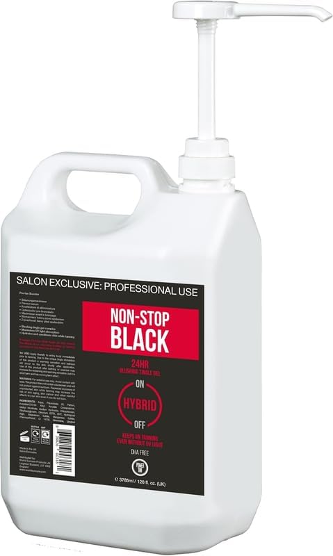 Power Tan NonStop Black Tingle Gelee DHA Free Hybrid UV Sunbed Tanning Accelerator Lotion 3785ml