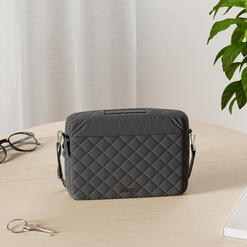 Vera Bradley Women's Performance Twill Laptop Crossbody Workstation, Black, One Size - Image 2