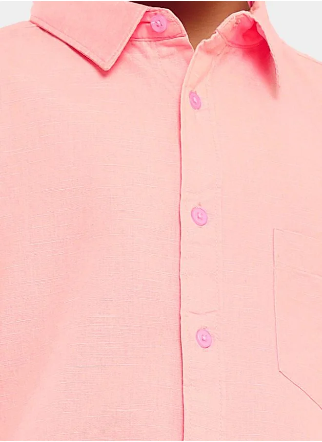 ليلك Smart Opaque Regular Fit Casual Shirt by Styli