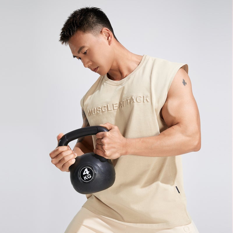 Men's Heavyweight Cotton Muscle Vest for Men - Image 2