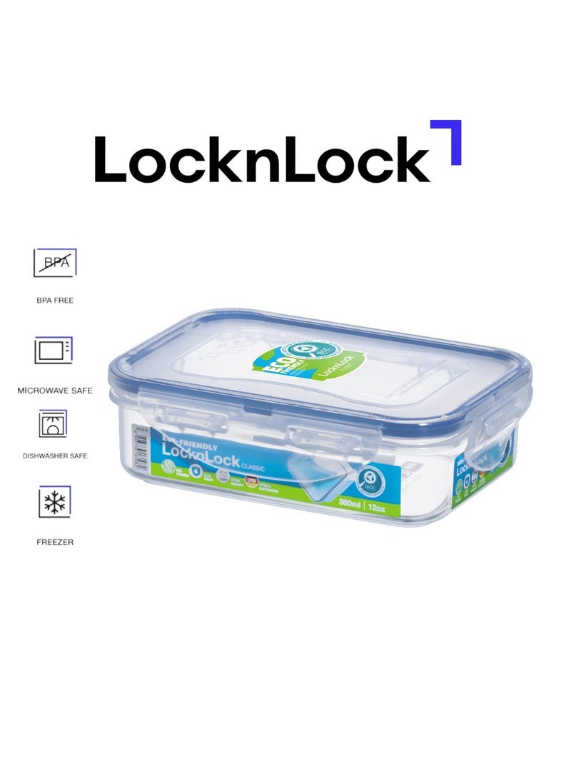 LOCK & LOCK لوك إن لوك حاوية طعام مستطيلة 360 مل - خالية من BPA، آمنة في الميكروويف، الفريزر، وغسالة الصحون - Image 1