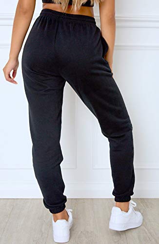 Waitfairy Sweatpants Women - Joggers for Women High Waist Baggy Sweat Pants for Womens Joggers with Pockets Black S - Image 3