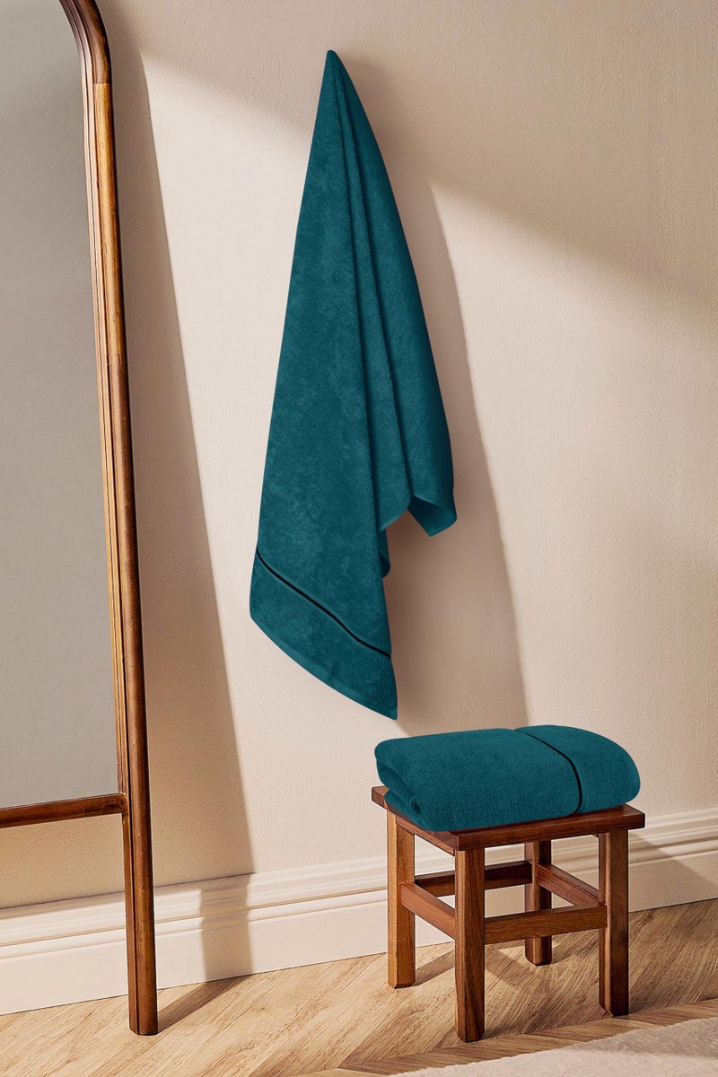 ملكي خاص Myown Cotton 2 Pack Packge Pabled Planel Set 28 × 55 بوصات مناشف حمام كبيرة فائقة الامتصاصات مضغوطة سريعة ومنشفة خفيفة الوزن مثالية لمشاركة معسكرات سفر الصالة الرياضية - البط البركانية - Image 4