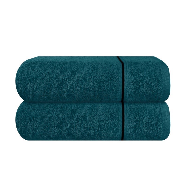 ملكي خاص Myown Cotton 2 Pack Packge Pabled Planel Set 28 × 55 بوصات مناشف حمام كبيرة فائقة الامتصاصات مضغوطة سريعة ومنشفة خفيفة الوزن مثالية لمشاركة معسكرات سفر الصالة الرياضية - البط البركانية - Image 1