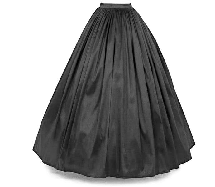 JANAK Girls Full Length Long Flared Silk Skirt (Bblack), Free Size - Image 3