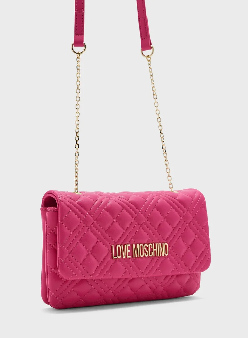 Love Moschino Quilted Clutch Bag