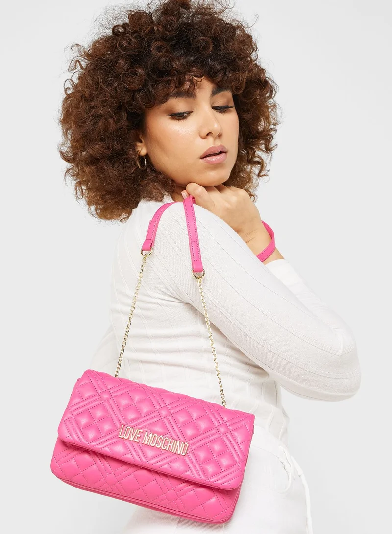 Love Moschino Quilted Clutch Bag
