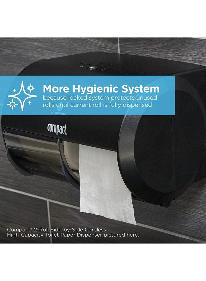 Georgia-Pacific Compact 2-Roll Side-by-Side Coreless High-Capacity Toilet Paper Dispenser by GP PRO (Georgia-Pacific), Black, 56784A, 1 Dispenser  - Image 4
