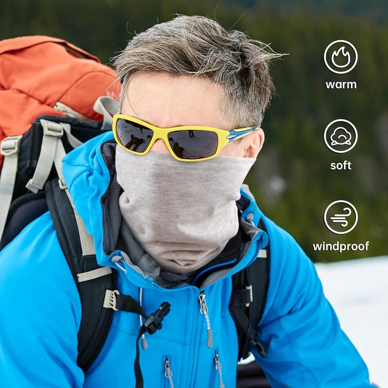 EXski Winter Neck Gaiter Warmer, Soft Fleece Face Mask Scarf for Cold Weather Skiing Cycling Outdoor Sports - Image 4