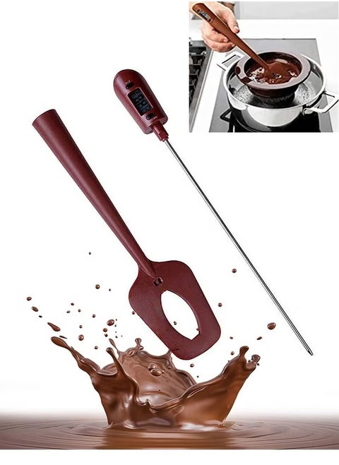 Silicon Candy Thermometer, Digital Spatula Thermometer, Professional Durable Deep Frying Instant Read Temperature Reader and Stirrer, for Kitchen Cooking, Baking BBQ, Candy, Chocolate, Sauce