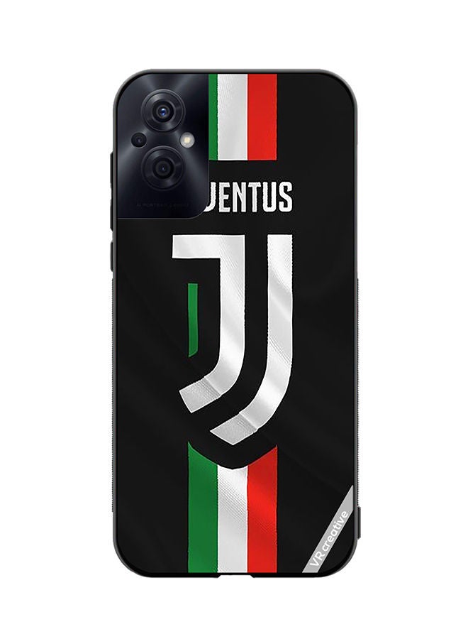 VR CREATIVE غطاء حماية لهاتف أوبو رينو8 زد بتصميم شعار يوفنتوس متعدد الألوان - Image 1