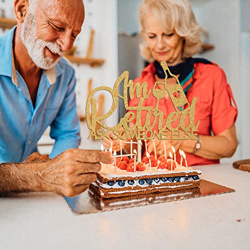 Festiko® Cos mos I'm Retired Cake Topper - The Legend Has Retired Cake Decoration - Happy Retirement Party Decorations Supplies(Gold) - Image 3