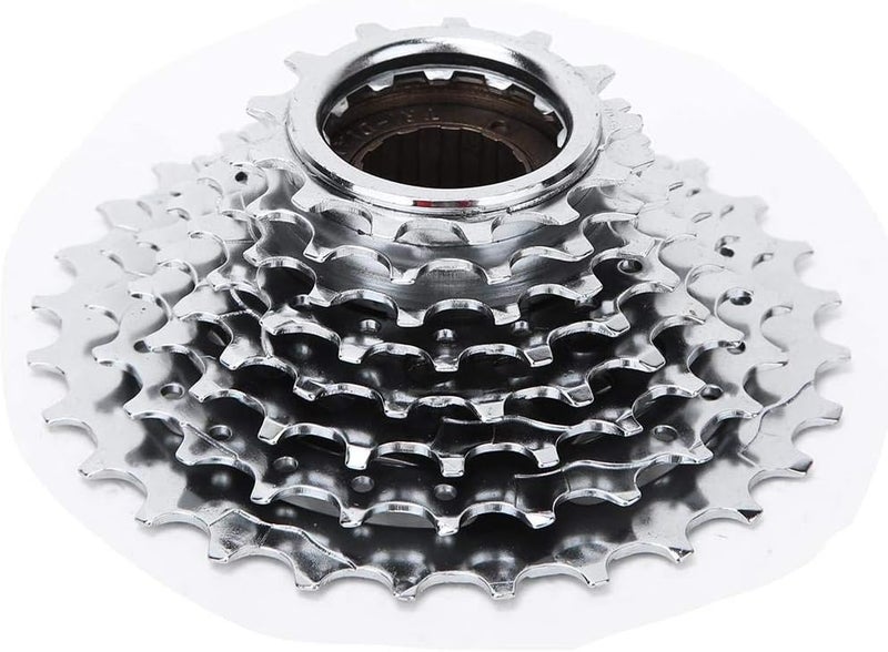 comfrt Bike Freewheel, Chromeplate Mountain Bike Flywheel Rear Free Wheel Replacement Accessory 5/6/7/8/9/10-Speed FW for Mountain Bike(8 Speed) 6 Speed Freewheel - Image 4