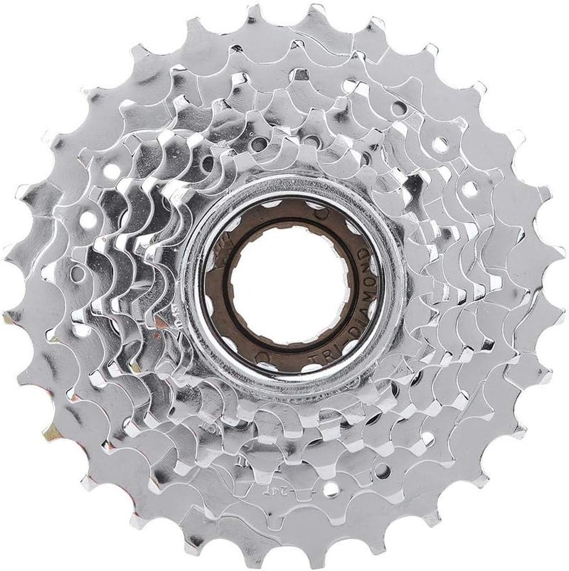 comfrt Bike Freewheel, Chromeplate Mountain Bike Flywheel Rear Free Wheel Replacement Accessory 5/6/7/8/9/10-Speed FW for Mountain Bike(8 Speed) 6 Speed Freewheel - Image 1