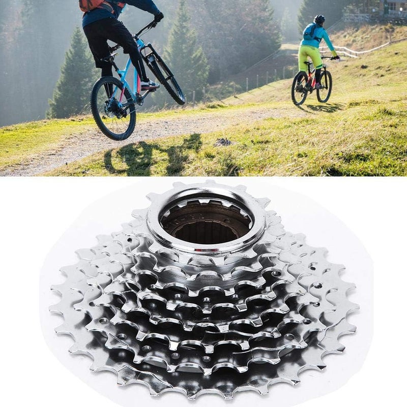 comfrt Bike Freewheel, Chromeplate Mountain Bike Flywheel Rear Free Wheel Replacement Accessory 5/6/7/8/9/10-Speed FW for Mountain Bike(8 Speed) 6 Speed Freewheel - Image 5