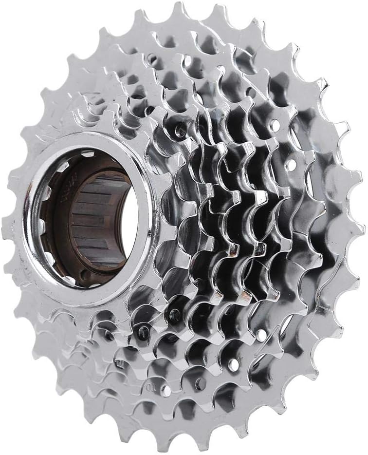 comfrt Bike Freewheel, Chromeplate Mountain Bike Flywheel Rear Free Wheel Replacement Accessory 5/6/7/8/9/10-Speed FW for Mountain Bike(8 Speed) 6 Speed Freewheel - Image 2