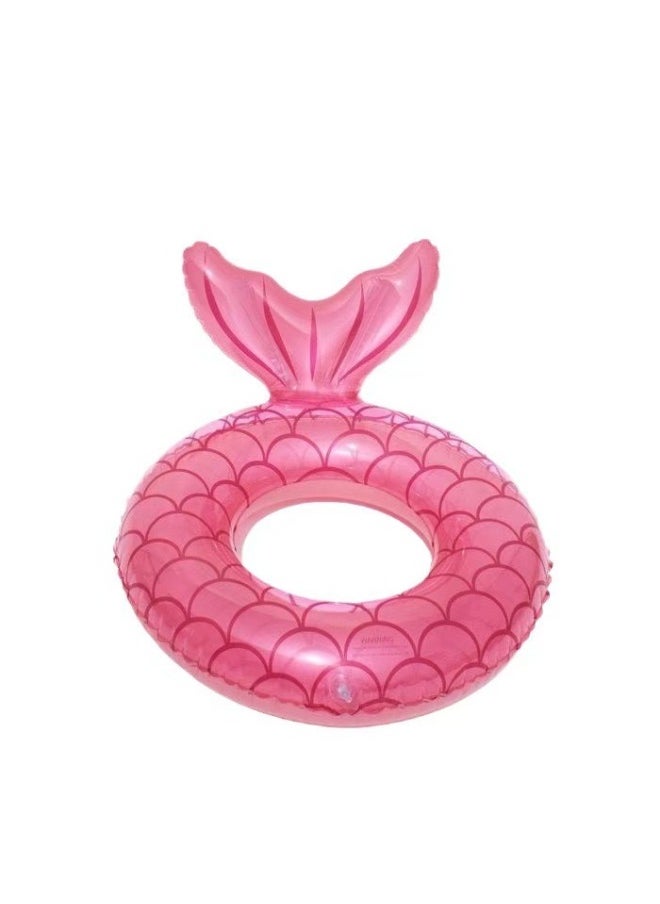Cross Border Ins Thickened Cyber Celebrity Mermaid Inflatable Swimming Ring Adult PVC Inflatable Swimming Ring Swimming Underarm Ring-Color:Mermaid Pink Swimming Ring-Specifications:70#  - Image 1