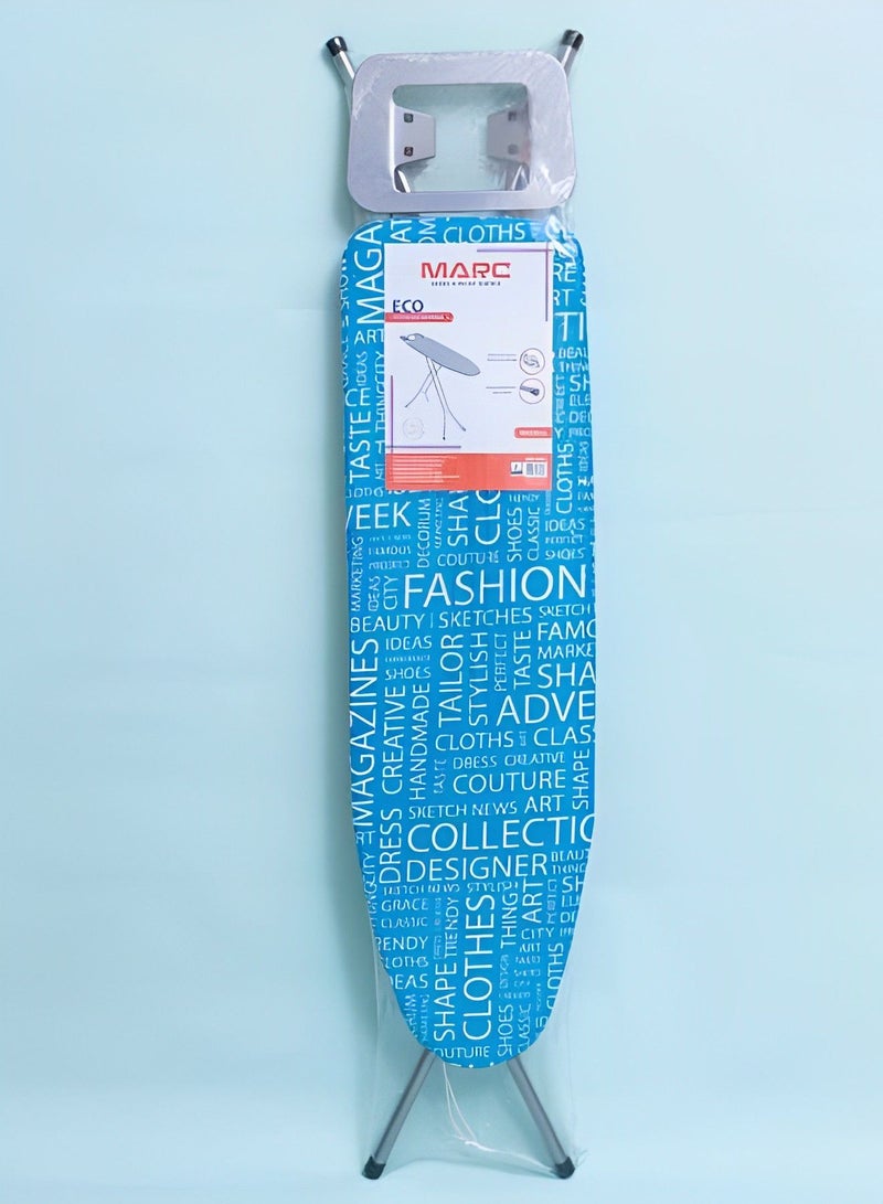 مارك لوح كيّ مع رفّ ملابس مُلحق، لوح كيّ خفيف الوزن وصغير الحجم 122×38 سم مع خاصية تعديل الارتفاع، متعدد الألوان