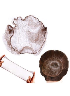 yantaisiyu YANTAISIYU 50 Pcs Hair Net 20 Inch Invisible Elastic Mesh Wig nets for Hair Bun Food Service (Bulk Packing,Brown)  - Image 1