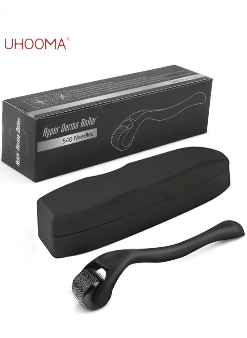 Beard Roller 0.5 mm - 540 Titanium Real Needles for Ultra Beard Growth - More Beard Growth with Beard Roller Beard Roller Face Roller Derma Roller - Microneedle Tool - https://f.nooncdn.com/p/pzsku/Z6D143C78589C52E7F0D1Z/45/_/1716360117/128bdd11-0dd9-4cf8-b8b9-5b9c28113089.jpg?width=original