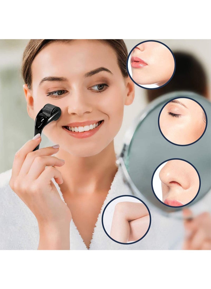 Beard Roller 0.5 mm - 540 Titanium Real Needles for Ultra Beard Growth - More Beard Growth with Beard Roller Beard Roller Face Roller Derma Roller - Microneedle Tool - https://f.nooncdn.com/p/pzsku/Z6D143C78589C52E7F0D1Z/45/_/1716360118/e8f277c2-3ef7-462a-a5b2-257bbeacc6ab.jpg?width=original