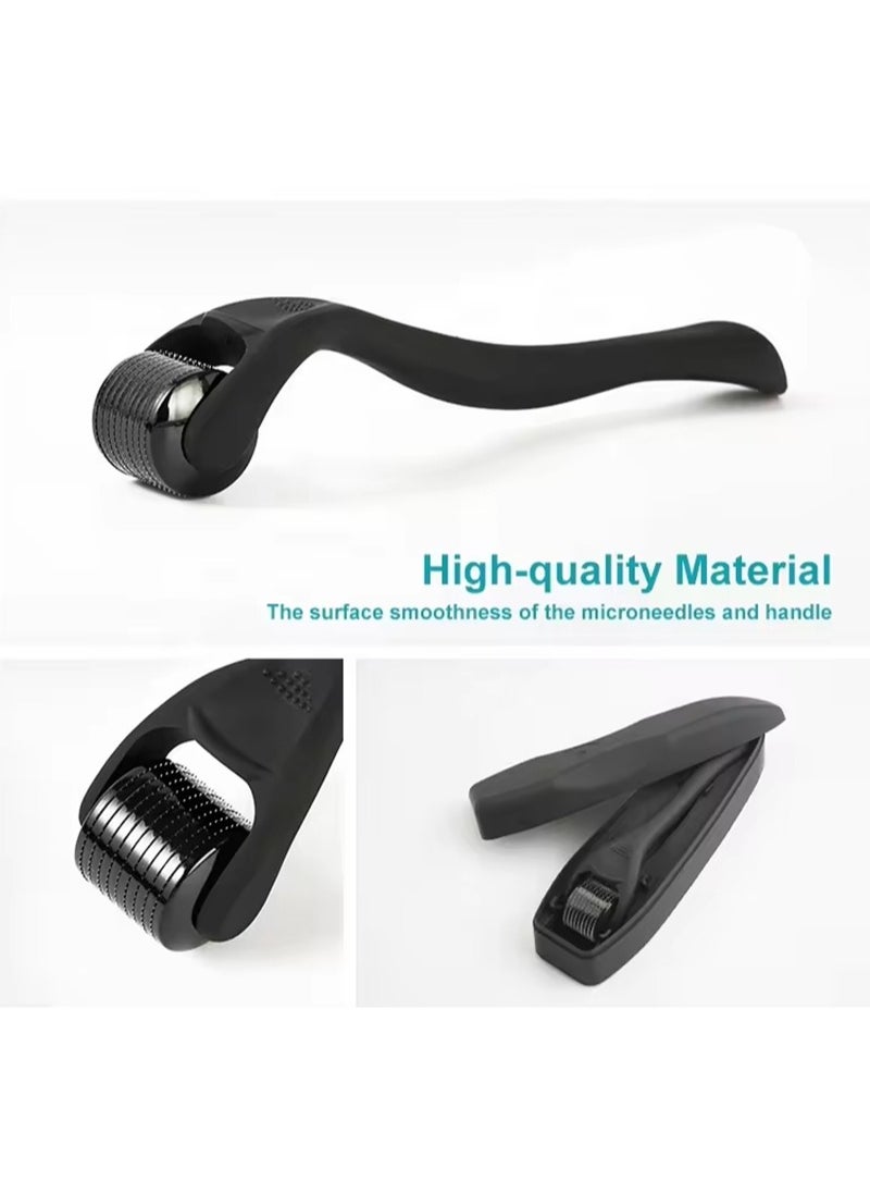 Beard Roller 0.5 mm - 540 Titanium Real Needles for Ultra Beard Growth - More Beard Growth with Beard Roller Beard Roller Face Roller Derma Roller - Microneedle Tool - https://f.nooncdn.com/p/pzsku/Z6D143C78589C52E7F0D1Z/45/_/1716360122/94d9cf38-1ed8-4868-8842-5df45fdf499d.jpg?width=original