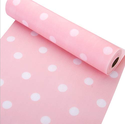 Palshiv Polka Dot Plastic Paper Printing Antibacterial Moisture Waterproof Non-Slip Anti Slip Kitchen Cupboard Liners Roll Drawer Mat (Set of 3, 30x300cm), Multicolour - Image 5