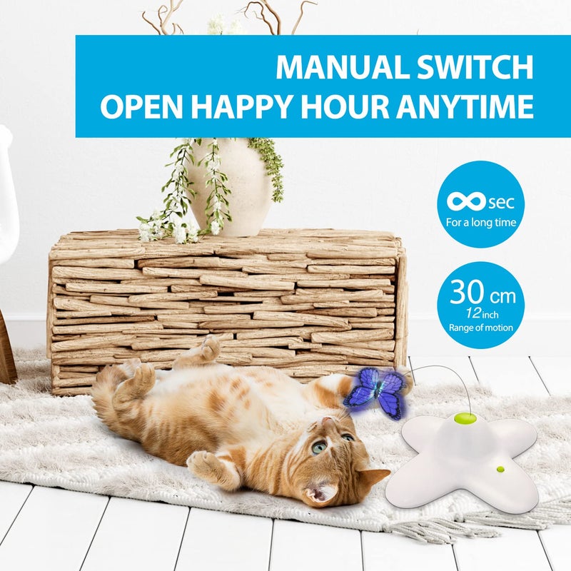 All for Paws Cat Toys Interactive Butterfly Flutter Bug Cat Automatic Toy Stimulating Kitty Toys Enrichment for Indoor Cats - Image 3