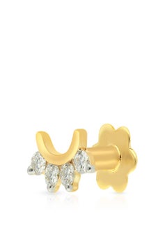 Malabar Gold and Diamonds 18 Carat 750 Purity Yellow Diamond Nosepin MNGNNP0279YVVSVS-GH for Women  - Image 1