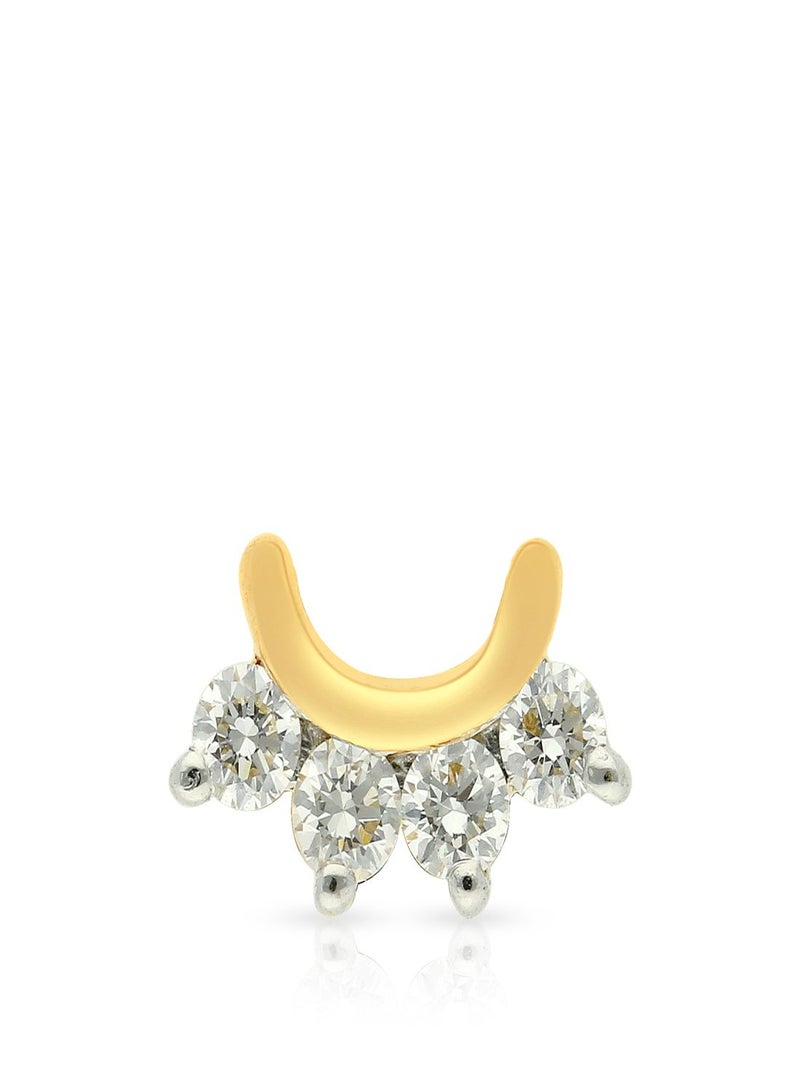 Malabar Gold and Diamonds 18 Carat 750 Purity Yellow Diamond Nosepin MNGNNP0279YVVSVS-GH for Women  - Image 2