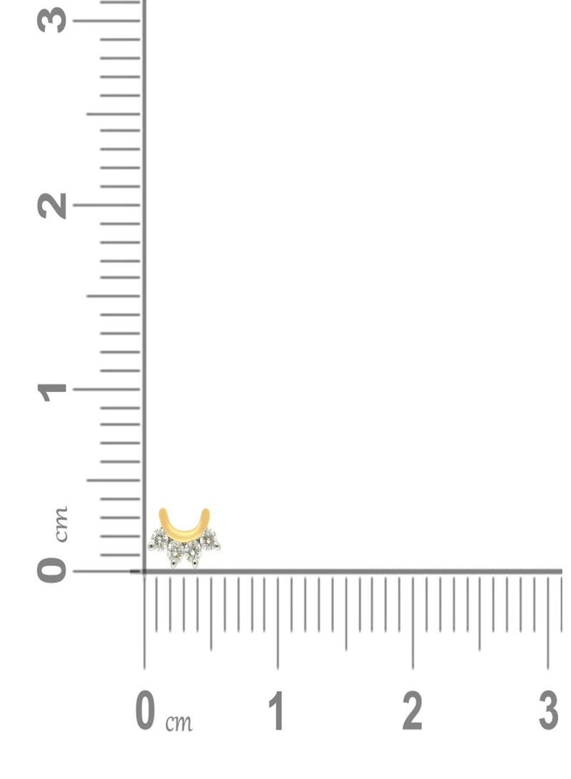 Malabar Gold and Diamonds 18 Carat 750 Purity Yellow Diamond Nosepin MNGNNP0279YVVSVS-GH for Women  - Image 4